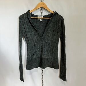 Y2K Aeropostale Dark Grey Hooded Sweater